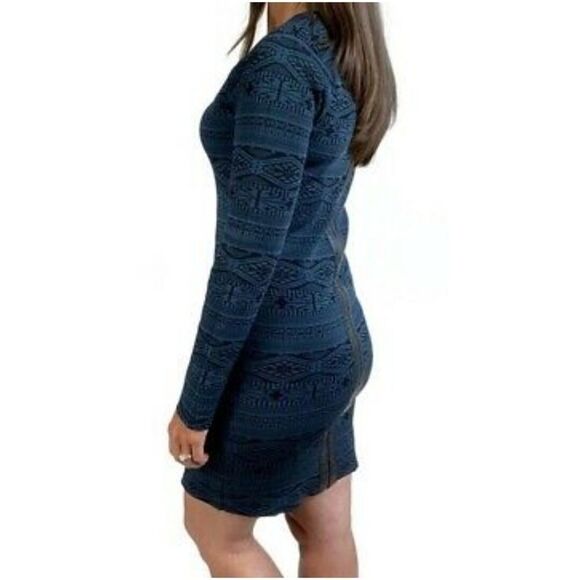 Parker Katrina Knit Bodycon Dress Navy Blue and Black Size Large NWT - Picture 8 of 13